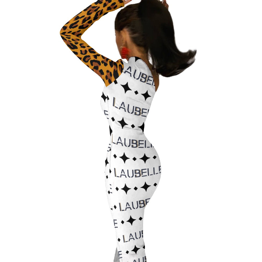 LauBelle - Half Sleeve Slit Dress - White - LauBelle Brand