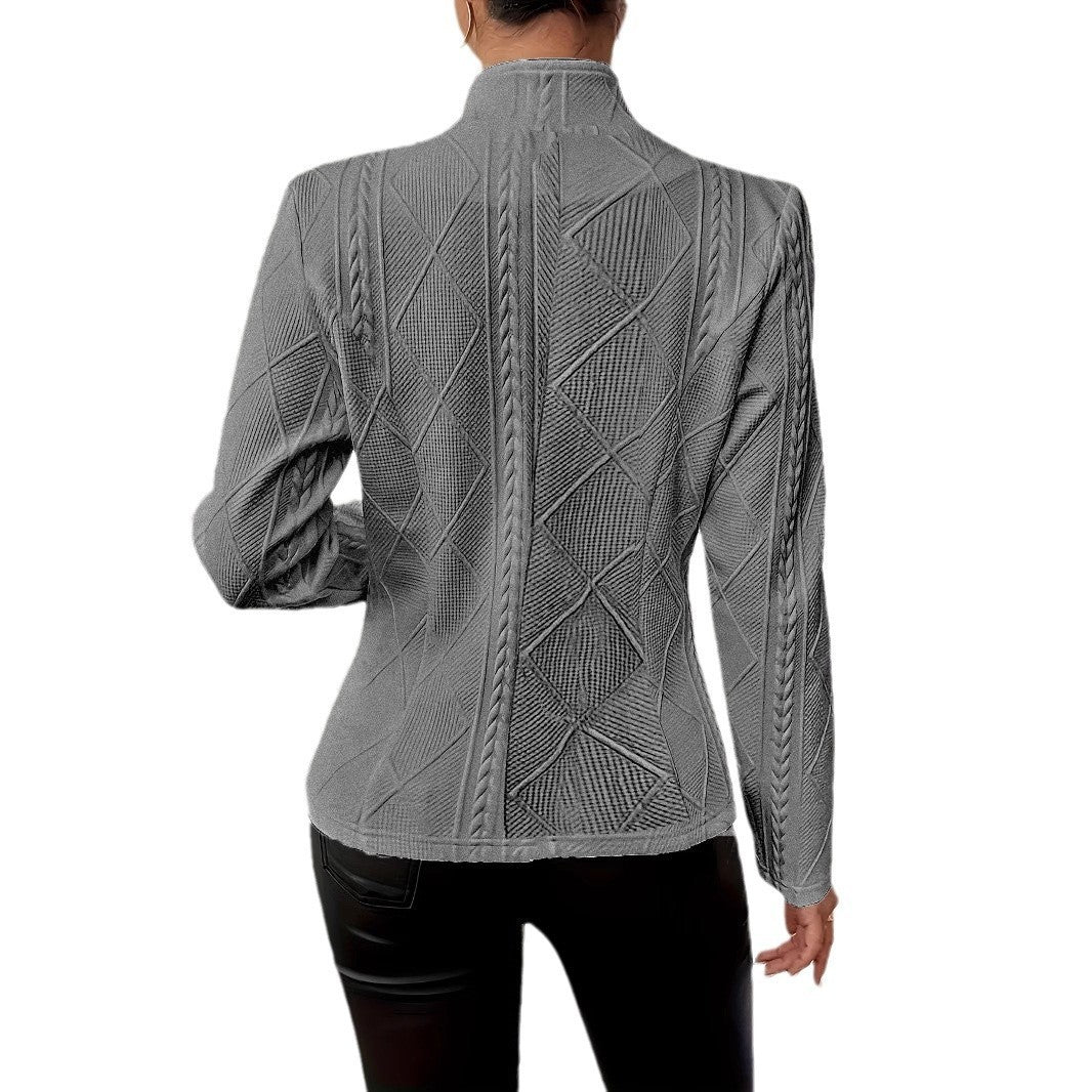 Elegance Blazer: Slim Fit Office Stand Collar - LauBelle Brand