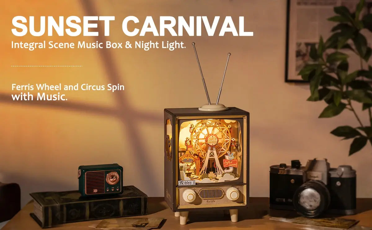 Leather and PET Case with Roller Coaster and Movable Circus Design
