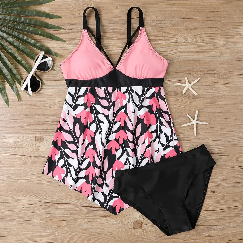 Bikini Printed Split Skirt Swimsuit Female Leopard Print