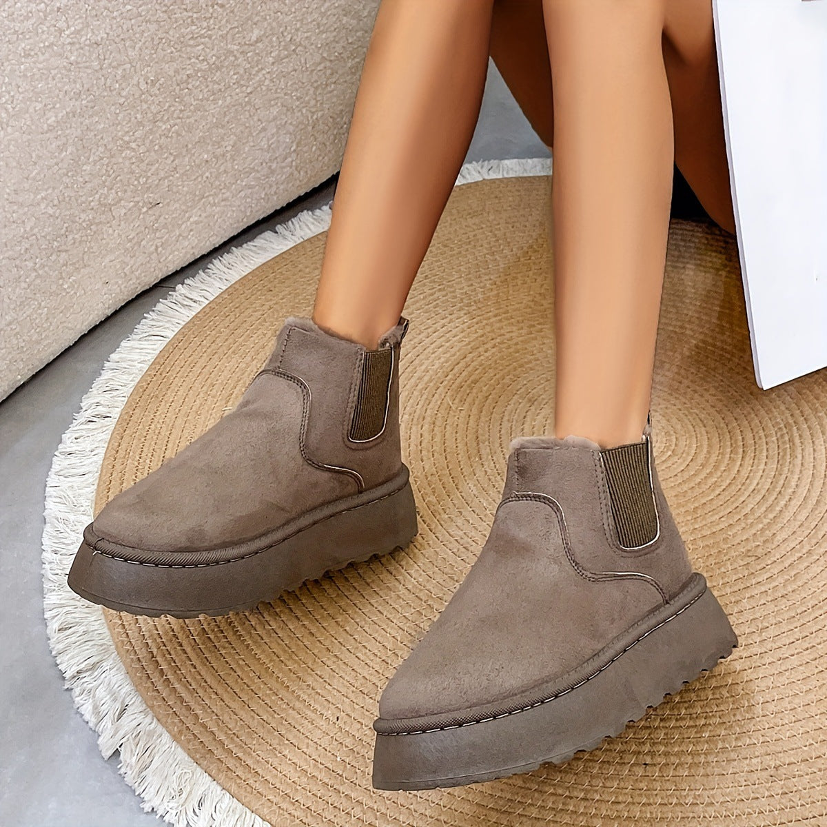 CozyStep Women's Plush Flat Winter Boots - LauBelle Brand