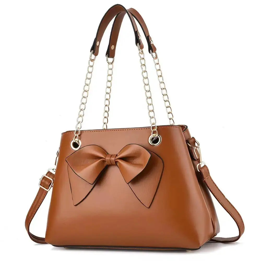 Fashion PU Suitcase Style Women’s Handbag in Multiple Colors - Yellowish Brown / Length 30 Width 14 Height 23cm