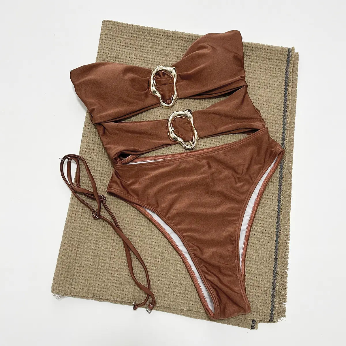 One-piece Swimsuit Sexy Bikini Women’s Solid Color