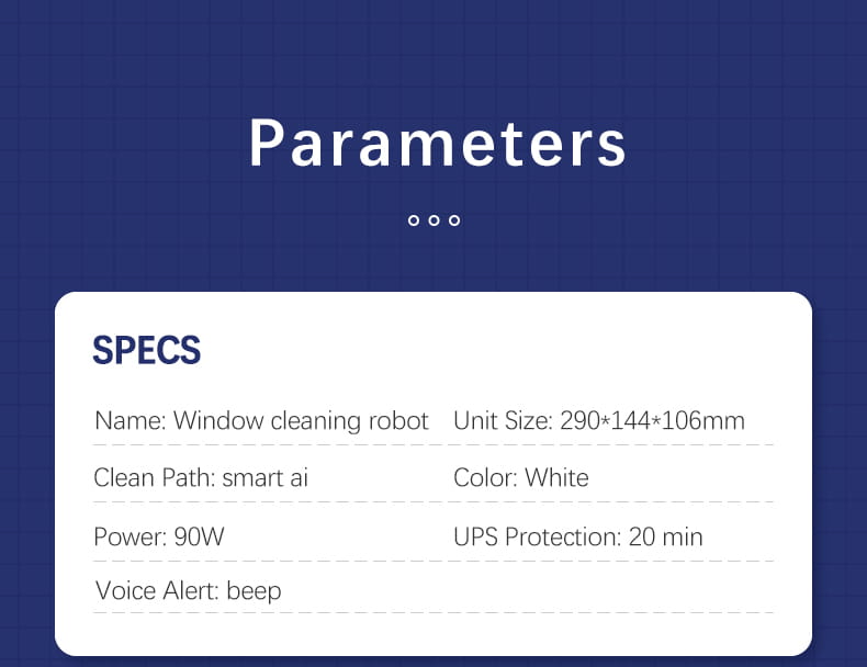 Window Cleaner Robot with 5600Pa Suction for Glass and Tiles