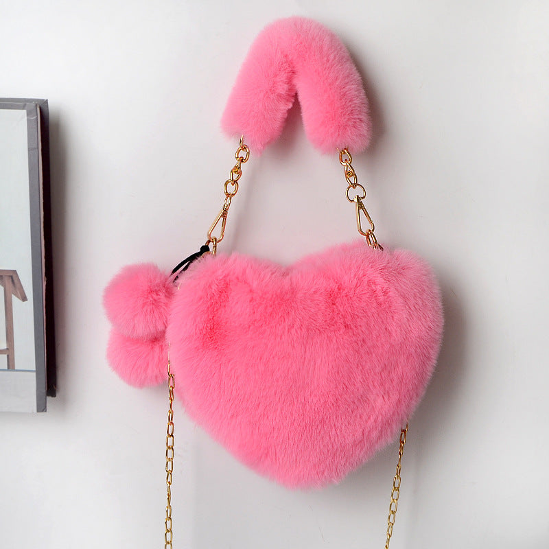 Plush Love Heart Handbag – Valentine’s Day Purse - LauBelle Brand