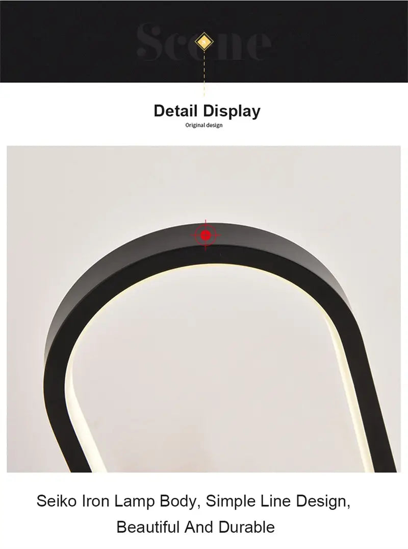 Seiko Iron LED Lamp with Elegant Minimalist Design