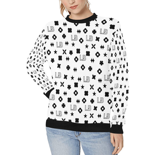 Women's Rib Cuff Crew Neck Sweatshirt (H34) - LauBelle Brand