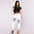 Feline Stitch Denim Slims - White / S