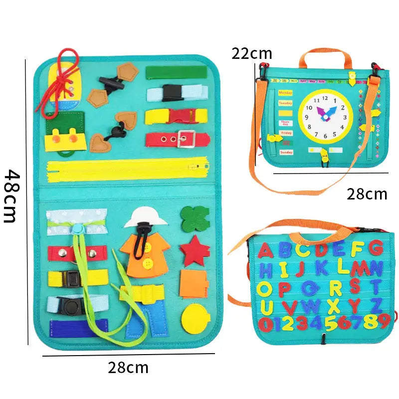 Felt Activity Board for Toddlers Development and Motor Skills E