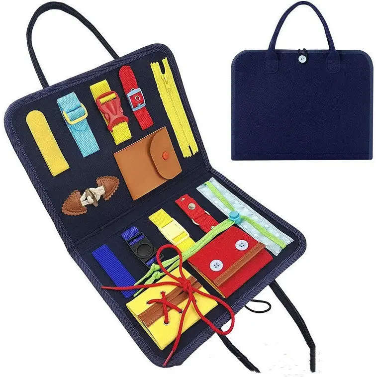 Felt Activity Board for Toddlers Development and Motor Skills Style 2
