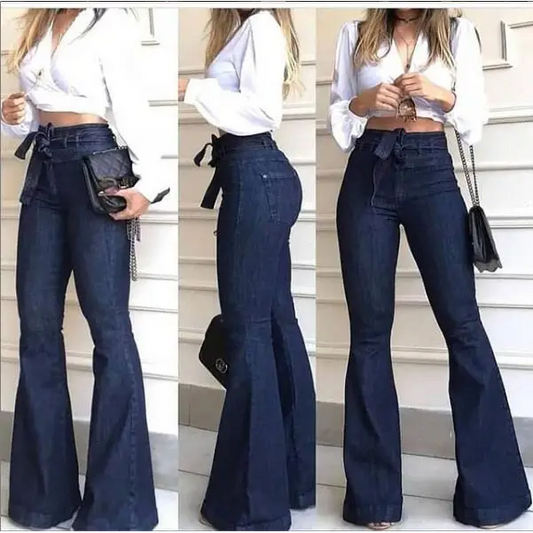 Flared Lace-Up Trousers