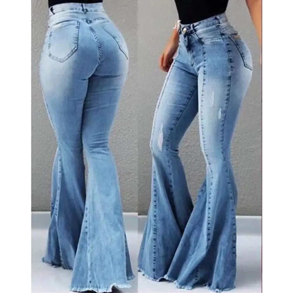 FlareFlex: Women’s High Waist Ripped Denim Jeans