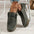 Flat Heel PU Shoes with Round Toe and Rubber Sole in Multiple Colors - Gray / 36