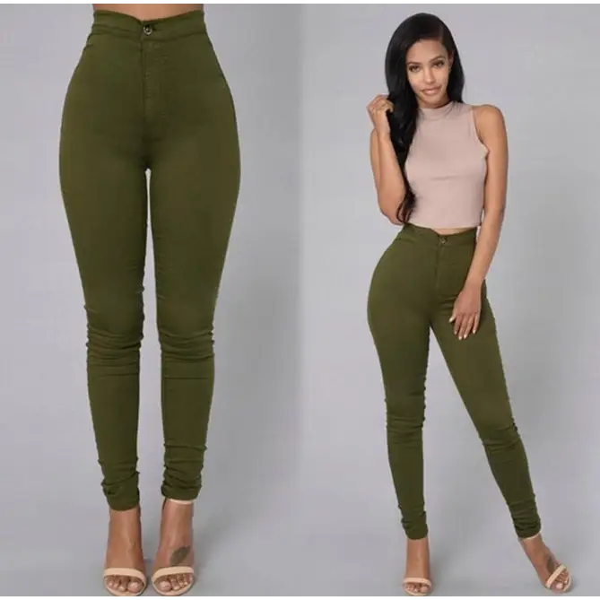 FlexFit Skinny Jeans - Army Green / XXL