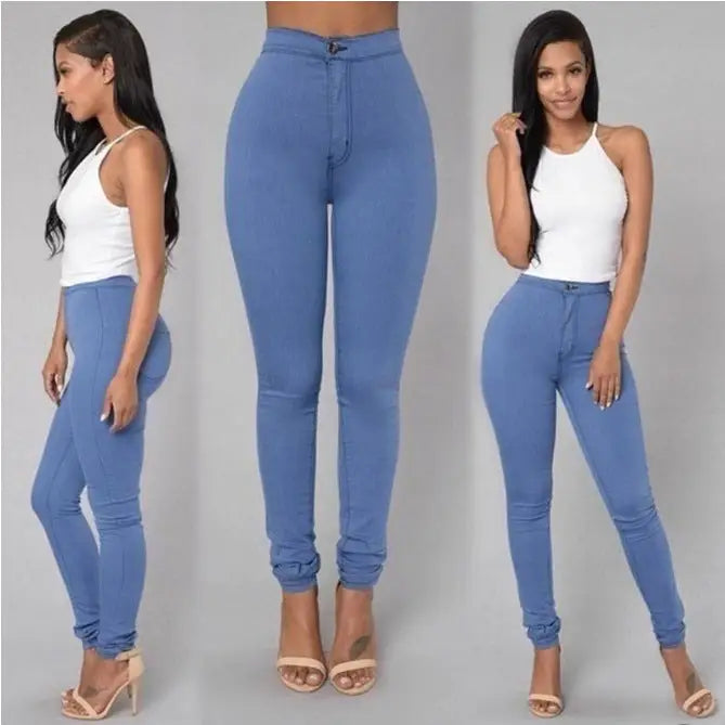 FlexFit Skinny Jeans - Blue / 4XL