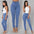 FlexFit Skinny Jeans - Blue / 4XL