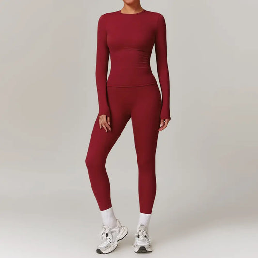 FlexFit Yoga Set - Cherry Red / S