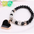 FlexiHeart Crystal Charm Bracelet & Bangle - Black