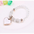 FlexiHeart Crystal Charm Bracelet & Bangle - White