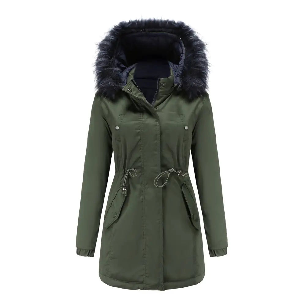 FlipFur Luxe: Detachable Collar Quilted Parka