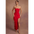 Flirty Fringe: Luxe 2025 Tube Dress - Red / S