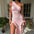 Flirty Ruffle Sling Dress - Pink / XS