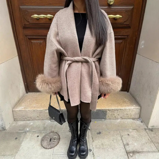 FluffyCoat: Luxe Furry Long Overcoat