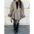 FluffyCoat: Luxe Furry Long Overcoat - Taupe / S