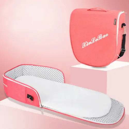 Foldaway Crib Bag - Pink / Comfortable