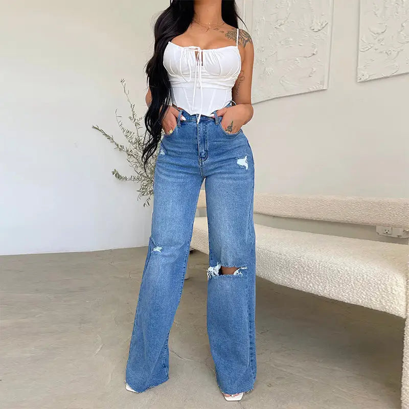 FrayWave: Trendy Frayed Casual Pants