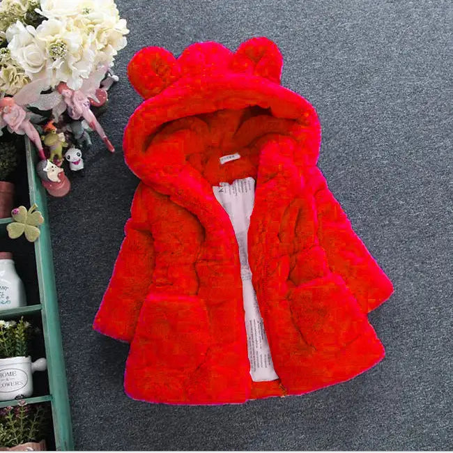 Frosty Fluff Coat - Red / 90cm