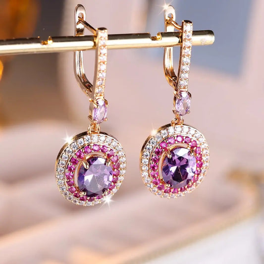 Gemstone Egg Earrings