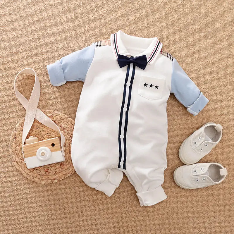 Gentleman’s Romper - Long-sleeved Baby Clothes - G / 59cm