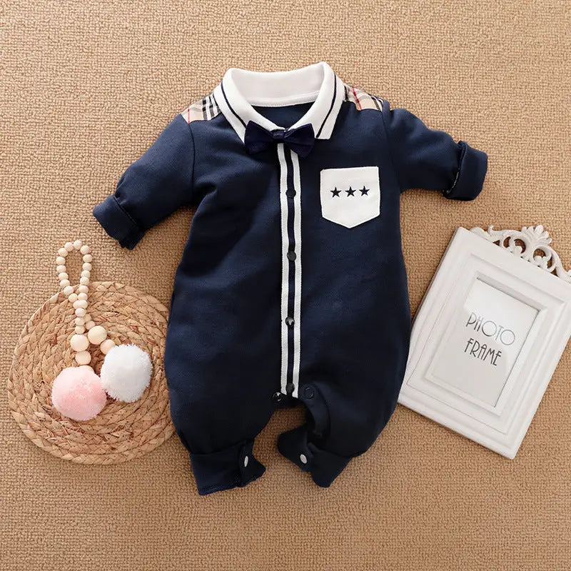 Gentleman’s Romper - Long-sleeved Baby Clothes - J / 59cm