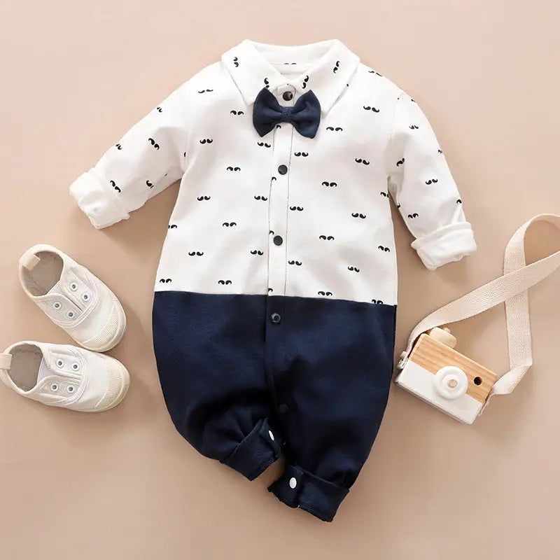Gentleman’s Romper - Long-sleeved Baby Clothes - K / 59cm