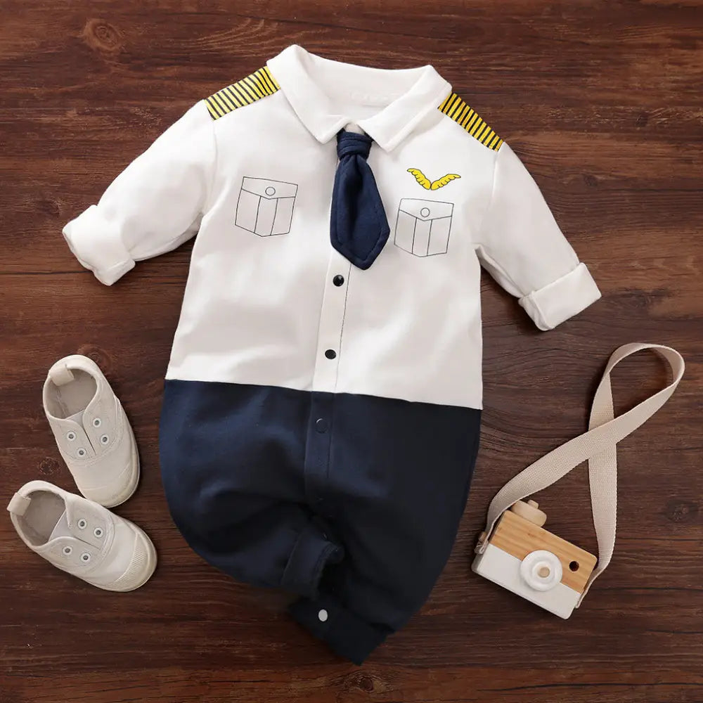 Gentleman’s Romper - Long-sleeved Baby Clothes - L / 59cm
