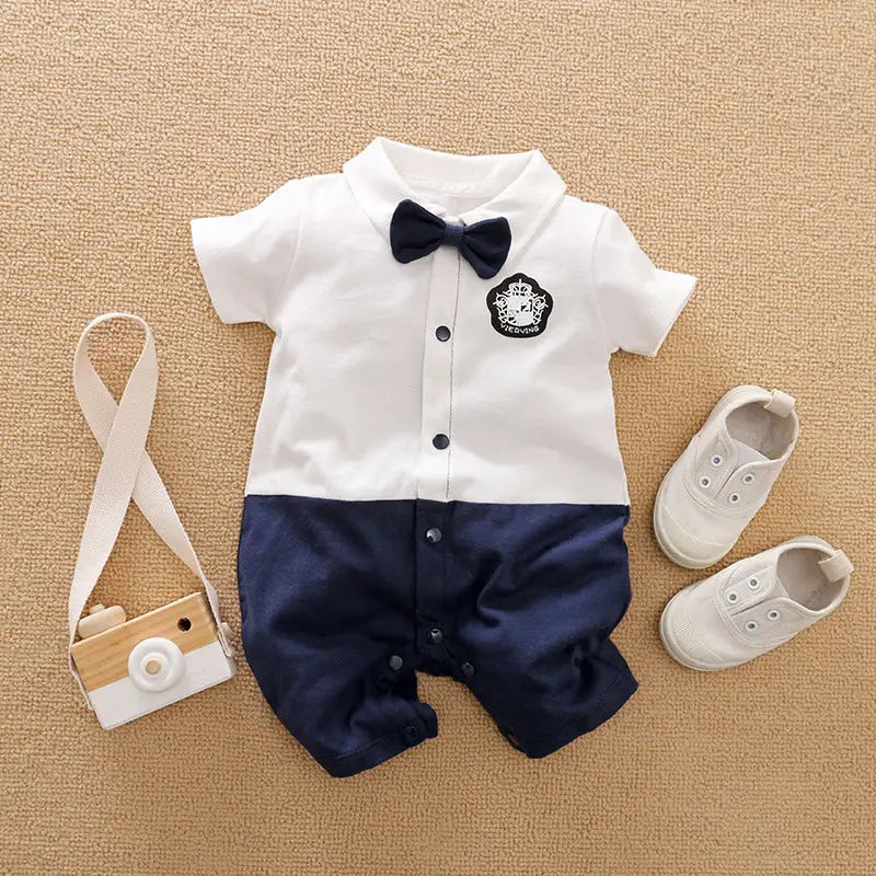 Gentleman’s Romper - Long-sleeved Baby Clothes - Q / 59cm