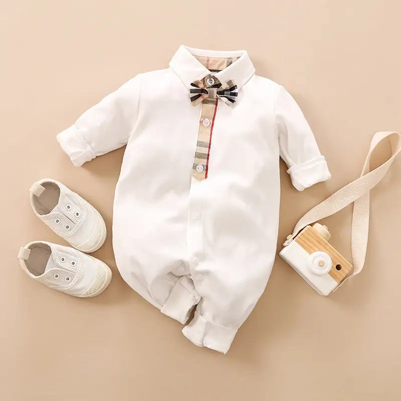 Gentleman’s Romper - Long-sleeved Baby Clothes - R / 59cm