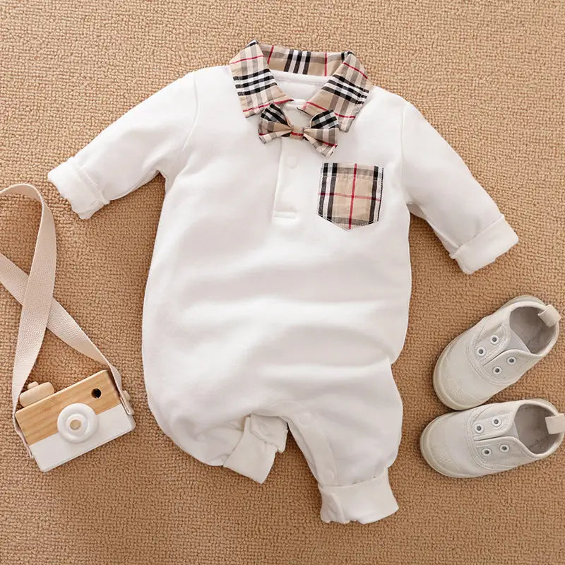Gentleman’s Romper - Long-sleeved Baby Clothes - S / 59cm