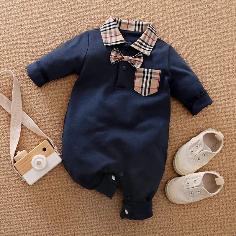 Gentleman’s Romper - Long-sleeved Baby Clothes - T / 59cm