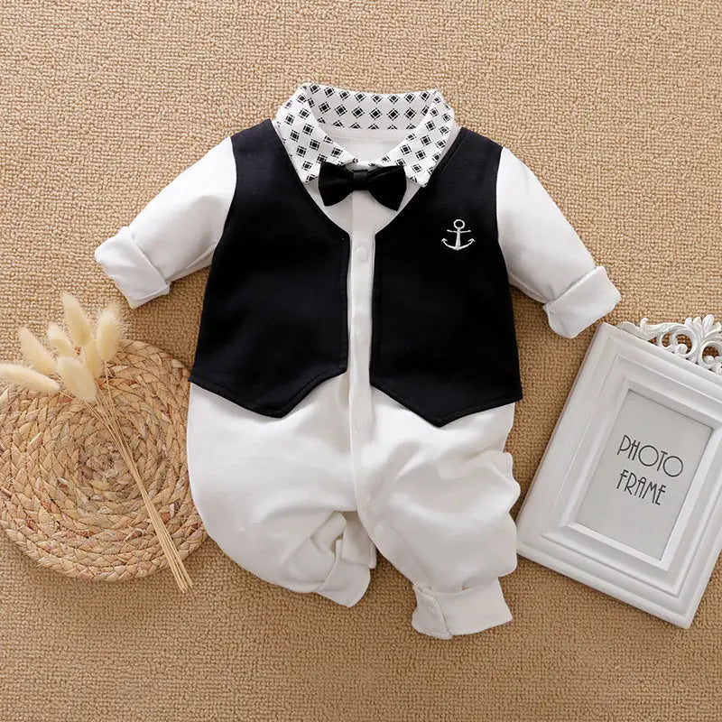 GentleSprout: Seasonal Long-Sleeve Baby Jumpsuit