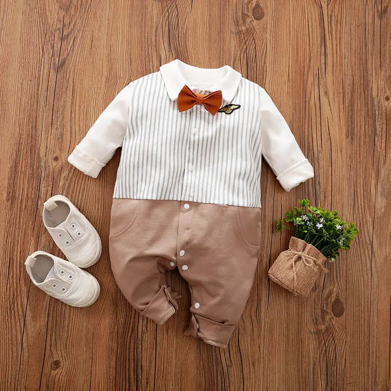 GentleSprout: Seasonal Long-Sleeve Baby Jumpsuit - as shown / 59cm