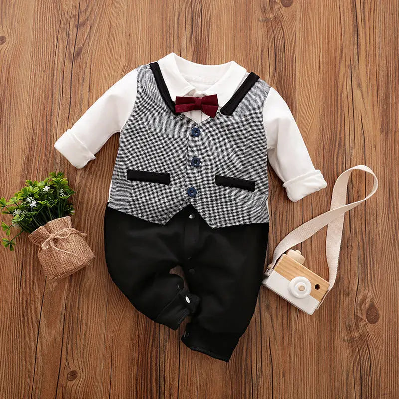 GentleSprout: Seasonal Long-Sleeve Baby Jumpsuit - as shown / 59cm / H