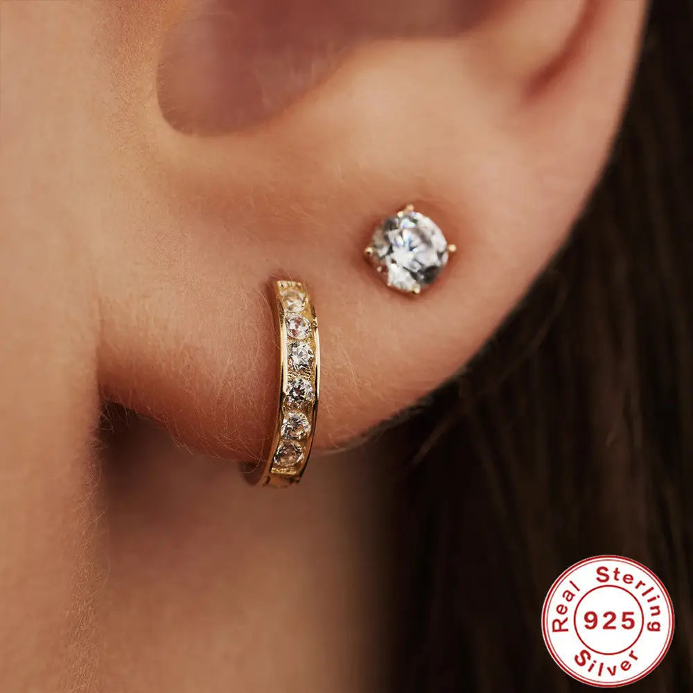 GeoDiamond Cluster Earrings