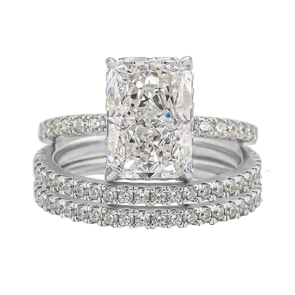 Glacier Sparkle Ring Set - 3 Set Of 3132 White / No 5