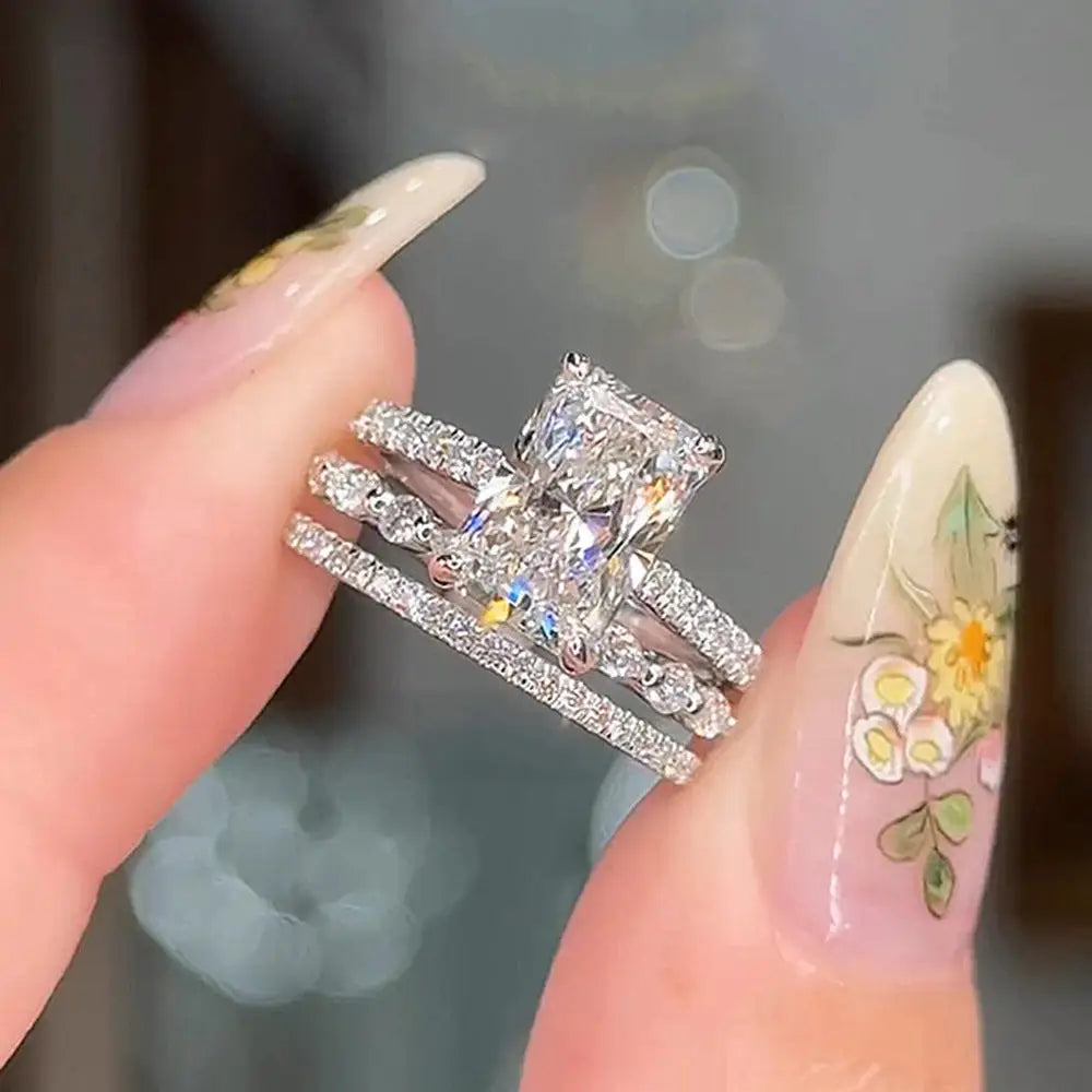 Glacier Sparkle Ring Set