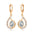 GlamDrop Zircon Copper Earrings with Handcrafted Detailing - White