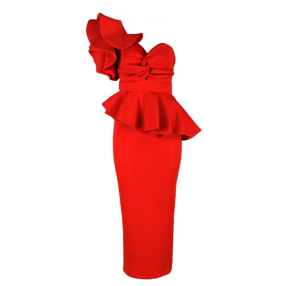 GlamourGoddess Dress - Red / L