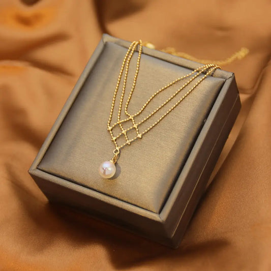 GleamLink: Timeless Clavicle Chain Necklace - QZ1602