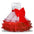 GlitterTwirl Sparkle Dress for Girls - Red / 100cm